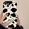 Capa para iPhone 15Pro com estampa de vaca em preto e branco, compatível com iPhone 16Pro Max, iPhone 17, iPhone 14Pro e iPhone 13. Capa criativa e personalizada para iPhone 13 e iPhone 15Pro.