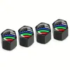 Tampas de Válvula de Pneu Bandeira Americana, Modelo Novo, Tampas de Válvula de Pneu de Liga de Alumínio para Carros, Tampas Coloridas à Prova de Poeira para Carros de Passeio