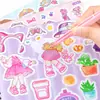 Colección Guía de Atuendos de Nia la Blogger de Moda, Libro de Pegatinas de Juego, Rompecabezas Lindo de Vestir, Decoración de Libro Silencioso