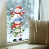 Fun-f1256 Muñeco de Nieve Navideño Jenga Copo de Nieve Ventana de Vidrio de Balcón Decoración del Hogar Pegatina de Ventana Autoadhesiva UV