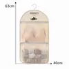Bolsa colgante para calcetines, organizador colgante de armario multicapa para ropa interior de estudiante, esencial para colgar en la pared del dormitorio