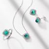 Pendientes de Botón de Esmeralda Cultivada Estilo Europeo y Americano Transfronterizos Plata S925 Pendientes Torre de Azúcar Lujo Ligero Simple Nicho Estilo Coreano Para el Trabajo