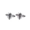 Pendientes de Abeja Vintage para Mujer Estilo Moderno Genial Hebilla de Oreja de Insecto de Plata Tailandesa Imitación Accesorios de Oreja Creativos de Moda de Alta Gama