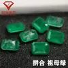 Venta al por mayor de Piedras Sueltas de Esmeralda con Bordes Biselados Rectangulares, Esmeraldas Colombianas de Imitación en Corte Esmeralda para Anillos y Colgantes