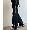Calça Funcional de Carga Masculina para Exterior Estilo Americano High Street de Corda Outono e Inverno Marca Fashion Calça Reta Vertical