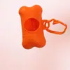 Bolsa de Basura para Mascotas, Bolsa para Paseo de Perros al Aire Libre, Bolsa para Excrementos de Perro, Caja de Almacenamiento Dispensadora Translúcida con Forma de Hueso