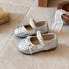 Zapatos de Princesa con Lazo y Perlas para Niñas 2026 Primavera y Otoño Nuevos de Moda Versátiles Mary Janes de Cuero para Niños
