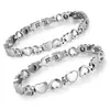 Pulsera Magnética de Acero de Titanio con Forma de Corazón Hueco Transfronteriza Europea y Americana Imán Amor Pulsera de Moda para Mujer Pulsera Genial