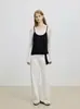 Top de punto de dos piezas de diseño nicho Azni auténtico para mujer, nuevo estilo primavera y otoño, holgado, adelgazante, casual, versátil