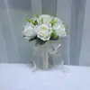 188 Boda Sosteniendo Flor Certificado Registro Propuesta Ramo Fotografía de Boda Novia Dama de Honor Rosa Flor Artificial