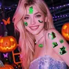 Nuevo Pegatina de Tatuaje Halloween Luminosa Artificial de Terror de Amazon Araña Cuchillo de Dolor de Gama Alta Pegatina Luminosa para la Cara
