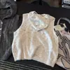 2026 Nuevo Chaleco de Punto con Capucha de Moda Estilo Coreano para Mujer, Corte Holgado, Adelgazante, Top Versátil, Elegante Chaleco sin Mangas