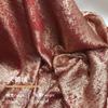 Terciopelo versión completa tela dorada estilo Chanel top dorado textura metálica tela dorada vestido tejido