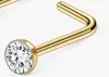Aretes y Anillos para Nariz de Acero Inoxidable de Venta Caliente Transfronteriza Europea y Americana, Joyería para Piercings Corporales Incrustada con Diamantes, Venta al por Mayor de la Cadena de Suministro