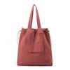 Bolsa Tote de Grande Capacidade Estilo K, Logo Feito Sob Medida, Bolsa de Ombro Leve Literária e Artística, Roupa de Trabalho e Bolsa de Compras para Lazer e Viagem