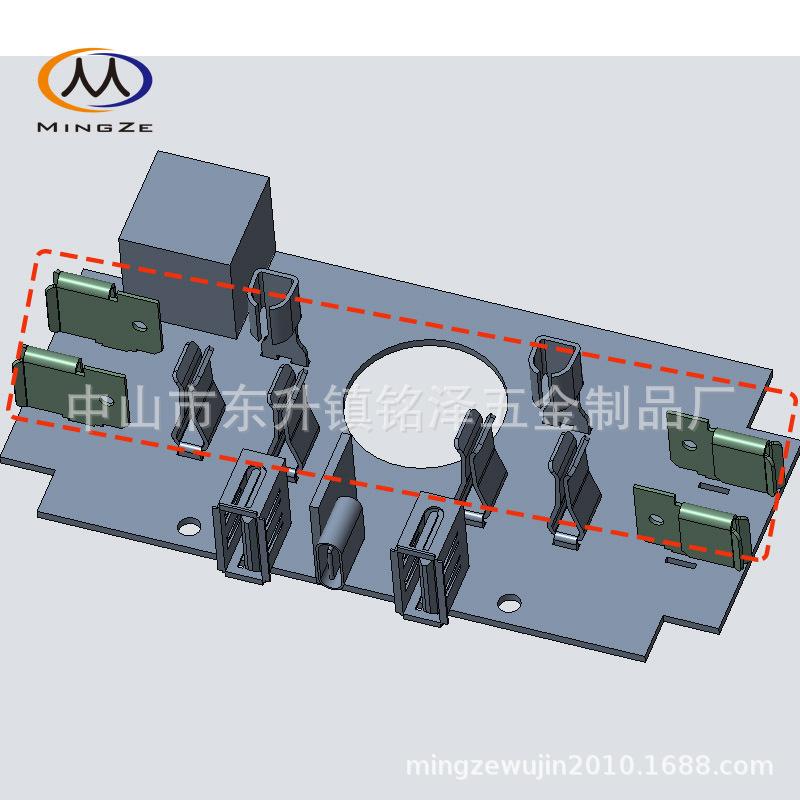 美规插座焊PCB板五金铜片