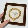 Nuevo Pulsera de Cristal Amarillo Natural Estilo Chino, Pulsera de Diamante Dios Amarillo de la Riqueza para Mujeres, Exquisita y de Alta Gama, Joyería de Cristal Amarillo Atrae Riqueza
