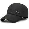 Nuevo gorro de invierno para hombre con protección para las orejas, gorra cálida, gorra de béisbol de moda estilo coreano para circunferencia de cabeza grande, gorro de algodón con forro polar para mediana edad y personas mayores