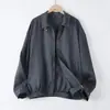 Chaqueta de Lino Puro de Alta Gama para Hombre, Estilo Old Money Otoñal, Chaqueta Sencilla con Solapa para el Día a Día, Cárdigan Casual con Cremallera
