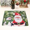 Nuevo mantel individual decorativo de tejido de punto transfronterizo de Mingguan, muñeco de nieve de Papá Noel, tapete aislante de dibujos animados, venta al por mayor transfronteriza