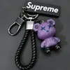 Novo Chaveiro Mecânico de Urso Pingente de Carro Desenho Animado da Moda Decoração Criativa para Bolsa de Casal Chaveiro de Silicone