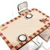 Mantel de mesa impermeable y a prueba de aceite, no lavable, resistente al calor, protector de mesa aislado, mantel rectangular de cuero de alta gama para mesa de café