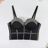 Corsé strapless con decoración de pedrería, superventas transfronterizo para fashionistas de estilo callejero, estilo de escenario, lujo ligero, diseño único sin espalda, sujetador de ballenas