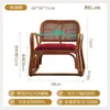 Conjunto de três peças de mesa de centro para chá e cadeira de vime estilo vintage wabi-sabi, sofá individual, cadeira com encosto, cadeira de vime trançado retrô com braços