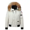 Jaqueta Puffer de Marca Tendência de Inverno com Gola de Pele com Capuz Roupa de Trabalho Macacão de Voo Quente Mount Shandiao Puffer Unissex
