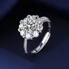 Transmisión en Vivo de Douyin Anillo de Plata Imitación S925 Caliente en Ventas Anillo Femenino Clásico de Un Quilate Anillo para Pareja de Boca en Vivo Anillo