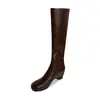 Belleza de piernas largas~ Botas adelgazantes que aumentan la altura interior, botas altas elásticas de tubo alto con punta redonda de tacón medio para invierno 2026 para mujer