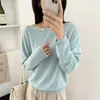 Suéter de tricô de um ombro, estilo casual e suave para mulheres, versátil para outono e inverno, com botões decorados, top de pelúcia de urso de mel, caimento justo