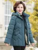 Abrigo de algodón talla grande para mujeres de mediana edad y mayores, ropa de invierno para madres, ropa engrosada para personas mayores, abrigo de algodón de invierno para abuelas de 60-70 años