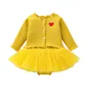Ropa de bebé en oferta, cárdigan para bebé, vestido tipo mameluco, ropa para niños, conjunto de dos piezas, multicolor, primavera, verano, otoño