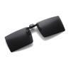 Gafas de sol polarizadas ultraligeras sin marco con borde recortado, con clip, para conducir, para hombres y mujeres, abatibles, cuadradas, para miopía.