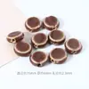 Accesorios para Joyería DIY Cuentas Cerámicas Planas de 16 mm Accesorios para Ropa Pulseras Cuentas Sueltas Cuentas Espaciadoras de Esmalte de Flor Material DIY