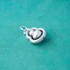 Colgante de Calabaza Estéreo Mate Retro de Plata Pura S999 Colgante para Pulsera DIY Collar (No se puede girar)