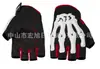 Venta directa de fábrica guantes todoterreno personalizados con protección para articulaciones de hueso de calavera, guantes de verano transpirables de medio dedo para hombres y mujeres