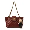Bolsa de Gran Capacidad con Bordado de Diamantes para Mujer 2025 Nueva Moda Bolso de Hombro con Cadena Versátil Bolso Bandolera para Viajes Cotidianos Bolso Tote