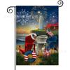 Bandera de Jardín para el Día de la Independencia Más Vendida de Amazon, Bandera Festiva Americana con Estampado de Estrellas y Rayas, Material de Lino, Bandera Decorativa para Exteriores