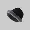Sombrero para Mujer, Nuevo Estilo Otoño e Invierno, Versión Coreana, Sombrero de Pescador de Moda, Hace que la Cara Parezca Más Pequeña, Versátil, Forro de Felpa, Cálido, Estilo Japonés, Sencillo y de Moda