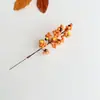 Flor artificial de acebo, fruta rica, eucalipto, hoja de ginkgo, inauguración de la casa, Navidad, rojo, decoración de Año Nuevo, sala de estar, adornos de flores secas