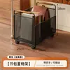 Suporte de armazenamento de mochila sob a mesa caixa de livros móvel cesta de armazenamento de livros para sala de aula de estudante sob a mesa com rodas pequeno carrinho