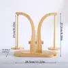Soporte de Doble Succión Magnética Estante de Bobina de Madera Estante para Lana Suspensión Magnética Giratoria con Soporte para Teléfono Móvil Portahilos