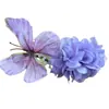 Pinza para el Cabello de Flor de Mariposa Artificial Morada para Mujer 2026 Nuevo Estilo Pinza Lateral Pinza de Pato Atmosférica Pinza de Pico de Pato Accesorio para el Cabello para Fotos