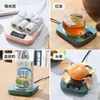 Posavasos Termostático con Calentamiento Automático a 55 Grados, Base Calentadora de Agua Caliente para el Hogar, Base Calefactora Inteligente para Leche