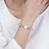 Pulsera de Cristal Natural Yufuxiang Multi-Tesoro Fantasma Blanco Cristal de Polvo de Agua Blanco Amatista Pulsera de Perlas Redondas para Hombres y Mujeres Alta Calidad