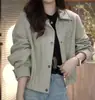 Chaqueta Corta de Moda Versátil Estilo Coreano Nuevo Bloque de Color en el Cuello para Mujeres Menudas, Top Vintage, Primavera y Otoño 2026