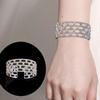 Verão transfronteiriço novo bracelete geométrico de strass luxo europeu e americano sexy multicamadas bracelete pulseira pulseira