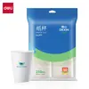 Deli 19209 Copo de Papel de Camada Dupla Marrom 280ml Copo de Água Descartável 50 Peças/Saco